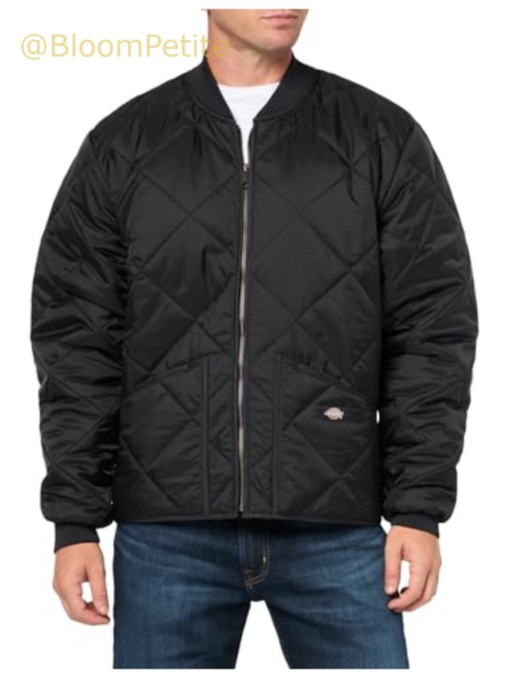 Water Resistant Diamond Quilted Nylon Jacket